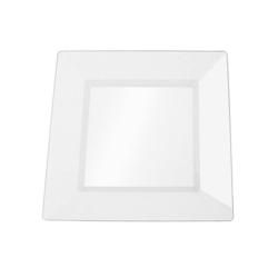 Silveredge Clear 6.5 inch Square Plastic Plates (set Of 10)