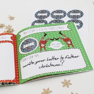 personalised 'countdown to christmas' book by lou brown designs