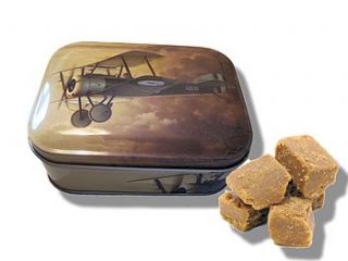 tin filled with crumbly fudge by bijou gifts