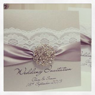 opulence wedding invitation pack of 10 by made with love designs ltd