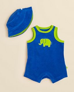 Offspring Infant Boys' Elephant Terry Cloth Romper & Hat Set   Sizes 3 9 Months's