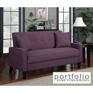 Portfolio Ellie Amethyst Purple Linen Sofa