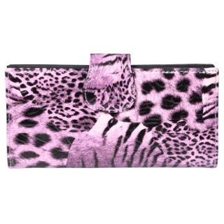 Journee Collection Womens Animal Print Clutch Wallet