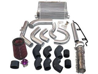 Cxracing Intercooler + Piping Kit BOV Turbo Air Filter For 98 05 Lexus IS300 2JZ GE NA T Black Hoses Automotive