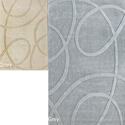 Nuloom Handmade Neutrals And Textures Ribbons Wool Rug (76 X 96)