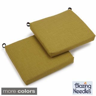 Blazing Needles Solid All weather Uv resistant Outdoor Chair Cushions (set Of 2)