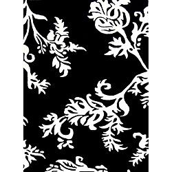 Contemporary Hand hufted Quill Feather Black/white Wool Rug (8 X 10)