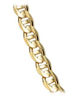 Men's 14k Yellow Gold 6mm Italian Mariner Chain Necklace, 20" Jewelry