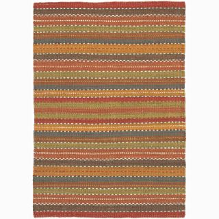 Hand woven Mandara Natural Living Jute Stripe Rug (9 X 13)
