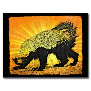 Sunburst Honey Badger Post Cards