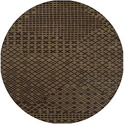 Hand tufted Hesiod Brown Rug (8 X 8 Round)