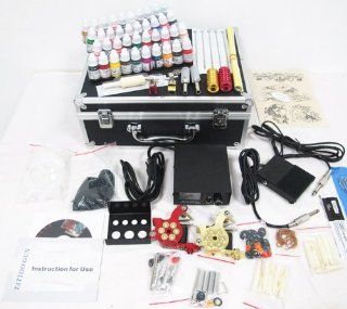 Complete Tattoo Starter Kit 2 Guns Supply Set Equipment Health & Personal Care