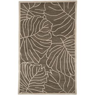 Hand tufted Spirit Leaf print New Zealand Wool Rug (5 X 8)