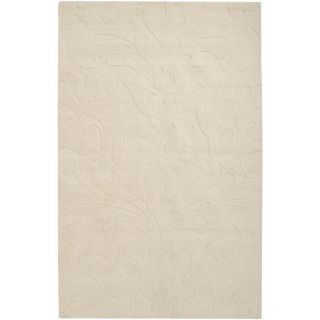 Candice Olson Loomed Ivory Damask Pattern Wool Rug (9 X 13)