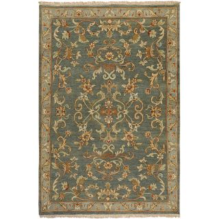 Hand knotted Legacy Green New Zealand Wool Rug (9 X 13)