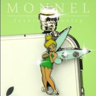 ip271 Luxury Tinkerbell Fairy Anti Dust Plug Cover Charm For iPhone 4 4S Cell Phones & Accessories