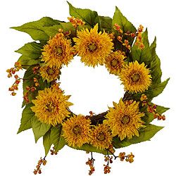 Golden Sunflower Wreath