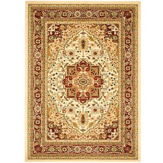 Lyndhurst Collection Ivory/red Traditional Rug (8 X 11)