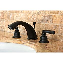 French Handle Oil Rubbed Bronze Widespread Bathroom Faucet