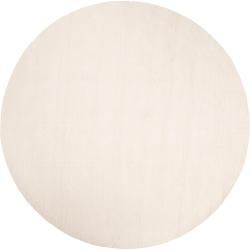 Hand crafted Solid White Casual Climaco Wool Rug (6 Round)