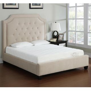 Ac Pacific Camel Button Tufted Queen Bed Frame Tan Size Queen