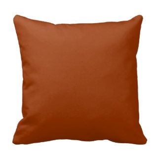Stylish Deep Burnt Orange >Plain Throw Pillow