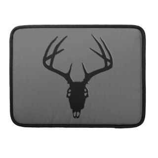 Deer Hunting   Deer Skull Silhouette Sleeves For MacBook Pro