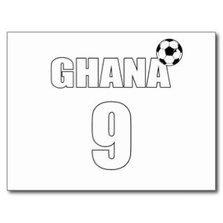 Ghana 9   Ghana Number nine black stars gifts Postcards