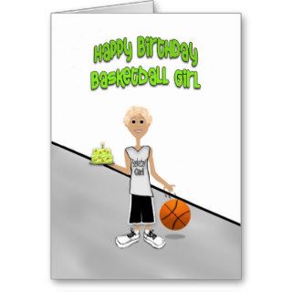 Happy Birthday Basketball Girl   Cards