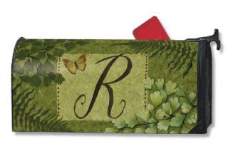 Nature's Script Monogram R Magnetic Mailbox Cover  Patio, Lawn & Garden