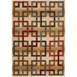 Meticulously Woven Earley Multi Colored Squares Geometric Rug (710 X 10)