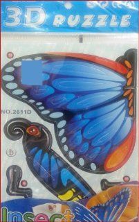 Super 3D Puzzle Blue Butterfly Insect Easy to Assemble Toys & Games