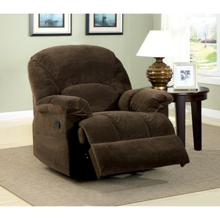 Furniture Of America Harper Smooth Cocoa Brown Bella Upholstery Recliner Chair