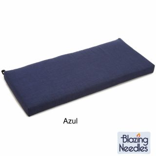 Blazing Needles Solid All weather Uv resistant Outdoor Loveseat/ Bench Cushion