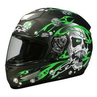 AFX FX 16 Skull Helmet   Small/Green Skull Automotive