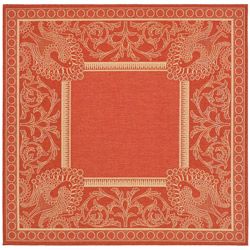 Indoor/ Outdoor Abaco Red/ Natural Rug (710 Square)