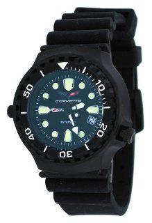 Corvette #CR286 MIPB Men's Z06 Collection Black IP Rubber Strap 200M Diver Watch at  Men's Watch store.