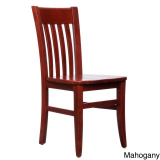 Jacob Mahogany Wood Dining Chairs (set Of 2)