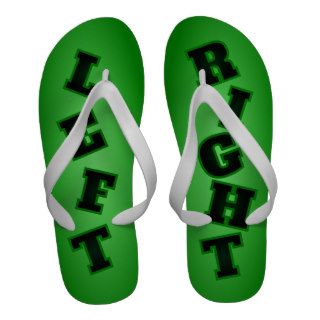 Green "Left and Right" Sandals