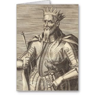 Attila The Hun, Scourge of God, Antique Engraving Greeting Card