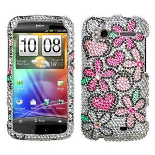 Fantastic Flowers Diamante Protector Cover for HTC Sensation 4G Cell Phones & Accessories