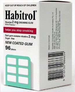 3 boxes Habitrol Nicotine Gum, 2mg MINT flavor COATED gum. 288 Pieces Health & Personal Care