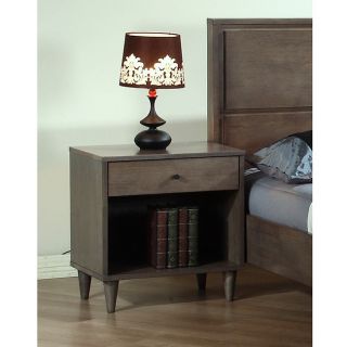 Tonics Furniture Vilas Light Charcoal Nightstand Grey Size 1 drawer