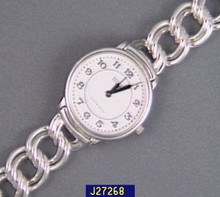 Ecclissi Sterling Double Link Bracelet Watch —