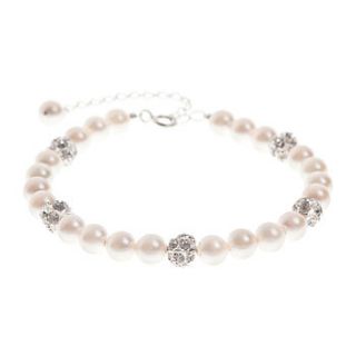 pearl and crystal bead bracelet by vivien j