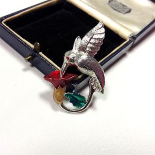 vintage hummingbird brooch by iamia