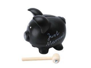 Present Time Silly Wedding Pig Chalkboard Money Bank   Piggy Banks