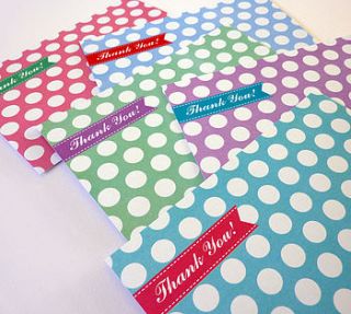 spotty thank you cards set of 10 by little cherub design