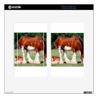 Horse Strength Clydesdale Mare And Foal Decal For Kindle Fire