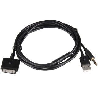 Car AUX USB Audio Black Cable Cord for iPhone iPod iPad BMW Volvo Sony Ford Electronics